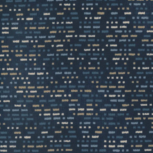 Morse Code in Dark Ocean from To The Sea by Janet Clare for Moda Fabrics