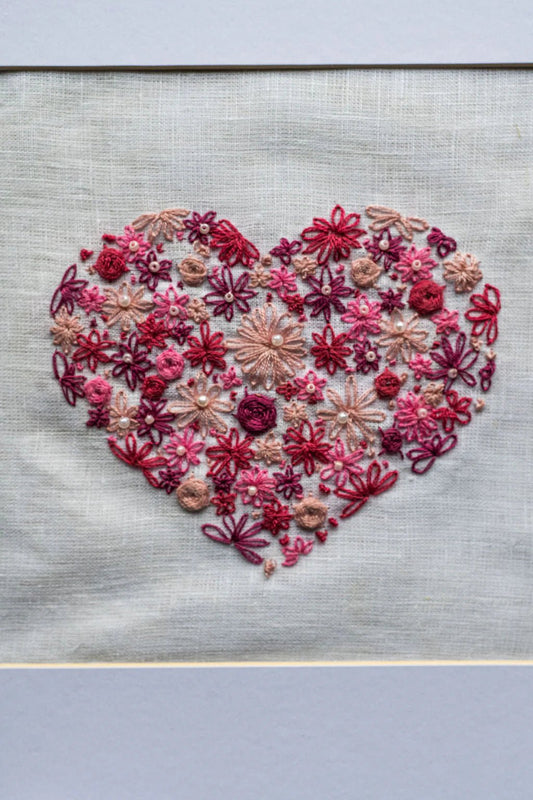 Catherine Heart DIY Embroidery Kit by Haas Crafts