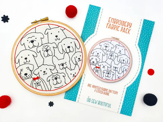 Dogs Embroidery Fabric Pack by Oh Sew Bootiful