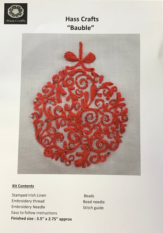 Bauble Embroidery Kit by Haas Crafts