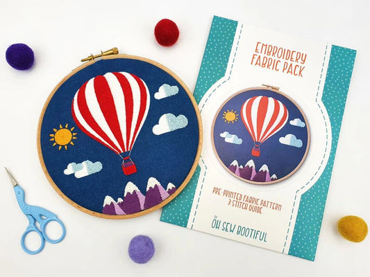 Hot Air Balloon Embroidery Fabric Pack by Oh Sew Bootiful
